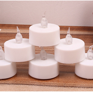 3.6*3.6cm yellow Environmental Flameless Electronic Butterfly Tea Light Candle  Battery Powered round Candles