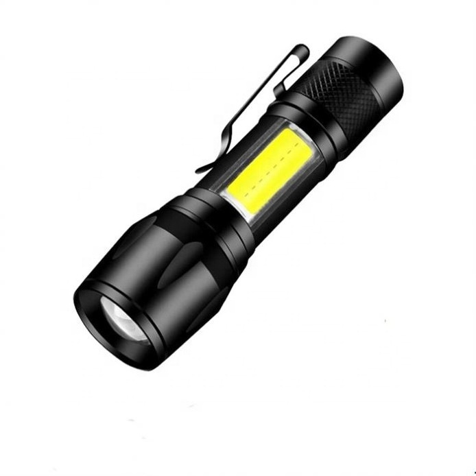 Built In Battery Zoom Focus Small Led Flashlight Rechargeable Penlight Waterproof