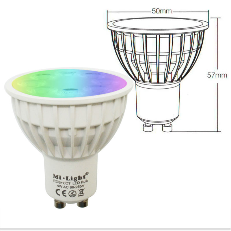 Dimmable Led Bulb 4W GU10 RGB CCT 2700-6500K Led Smart Bulb Spotlight FUT103