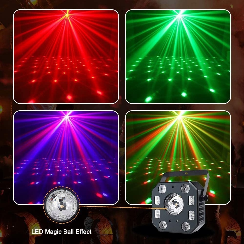 Super Bright 5 In 1 Magic Ball Led Par Strobe Light Uv Effect Remote Dmx Control Wedding Church Dj Disco Party Ball Laser Light