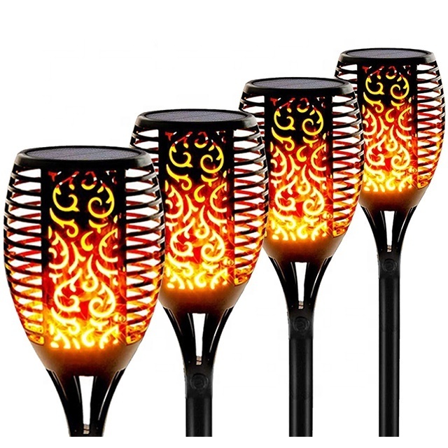 waterproof 12 LED 20LED 33LED 51LED 96 LED Outdoor Dancing Flickering Torches flame decorations garden lamp solar