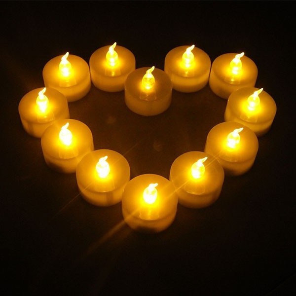 Small Battery Power LED Candle light colorful flash candle light romantic colorful small night light Wedding candles