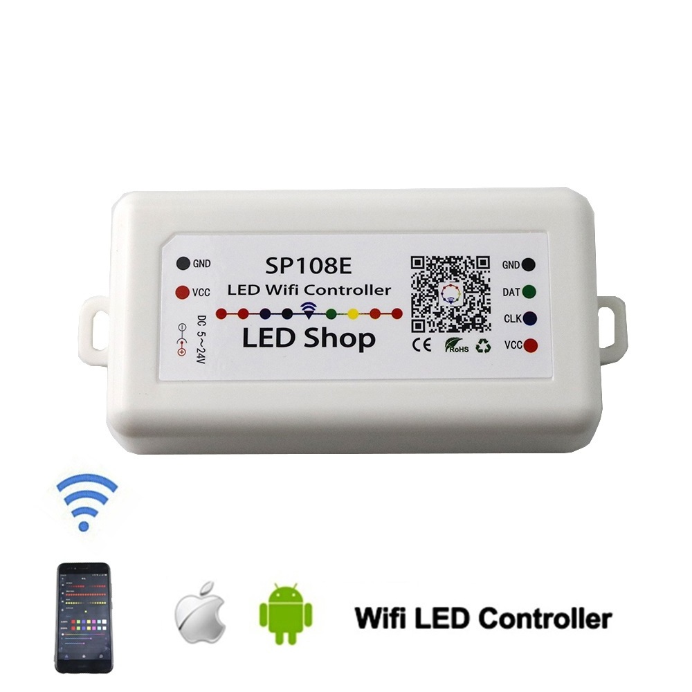 DC5V 12V 24V Smart phone control SP108E WIFI pixel led Controller for RGBW pixel led Strip