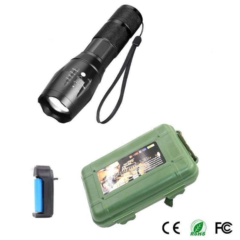 Super Bright Aluminum High Power XML T6 Rechargeable Tactical LED Flashlight