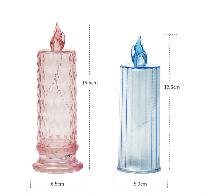 Rose pattern refraction candle light Wedding birthday ,Christmas festival atmosphere desk table lamp