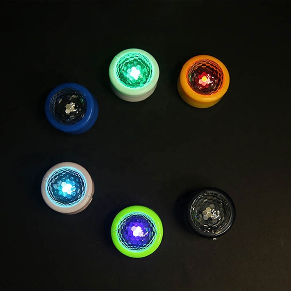 Mini Luminous LED disco ball finger lights small magic ball party light popular Colorful Ring Light for supermarket outlet store