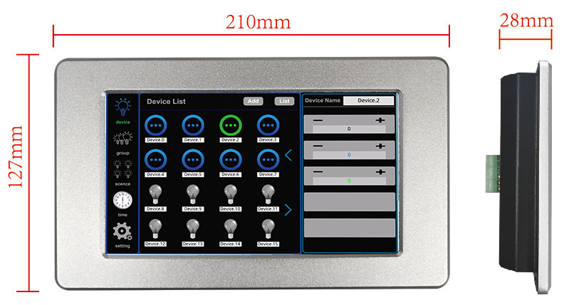 DMX501 DMX Touch Screen Master Control DMX512 DC12V Touch Controller 36-channel Intelligent Lighting Control System