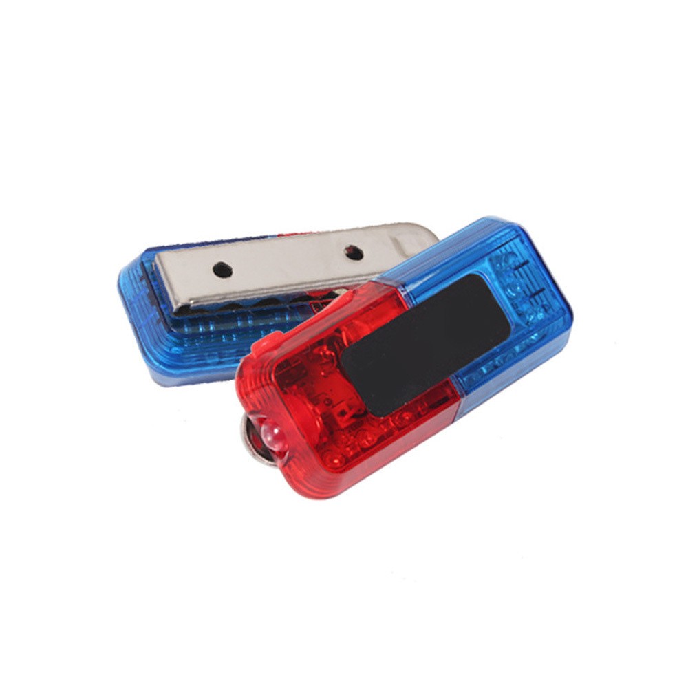 Custom Logo Security Shoulder Light USB Rechargeable Blue and Red Flashing Signal Lamp LED Clip-on Shoulder Warning Strobe Light