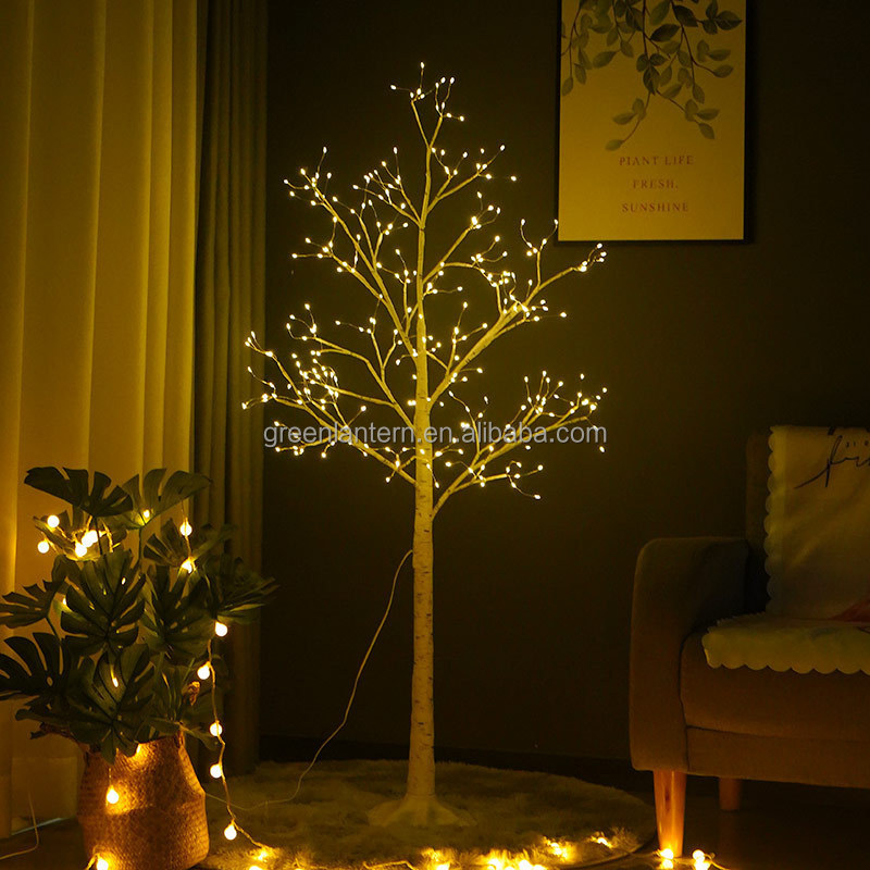 288 LED Copper Wire Tree Lamp Adjustable Twig Branches 1.2m 1.5m White Birch Tree Decoration Warm White LED Christmas Tree Light