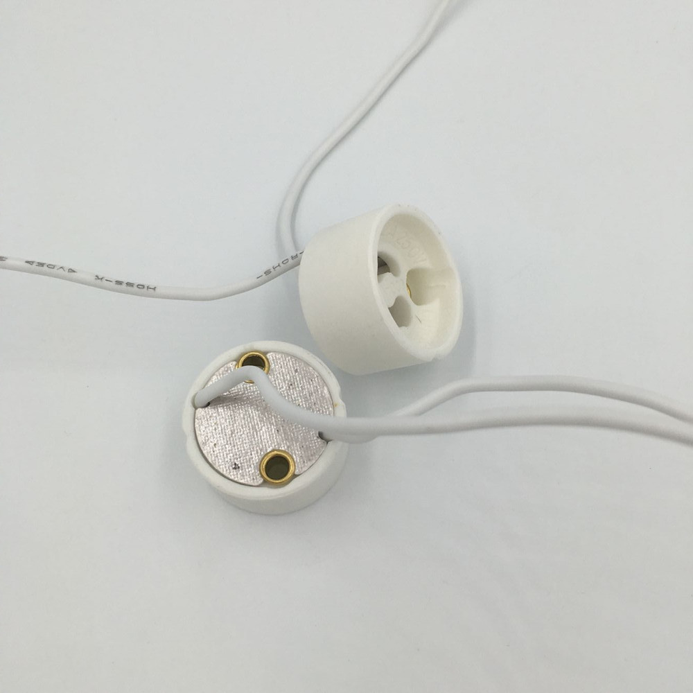 MR16 Ceramic Lamp Holder GU5.3 Socket Connector LED CFL Halogen Adapter MR11 G4 Light lamp base Ceramic Wire Connector