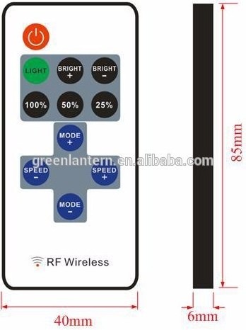 Hot DC5-24V 11Keys Mini RF Wireless LED Remote Controller PWM Light Dimmers dc12V for 5050 2835 Single Color cob Strips lights