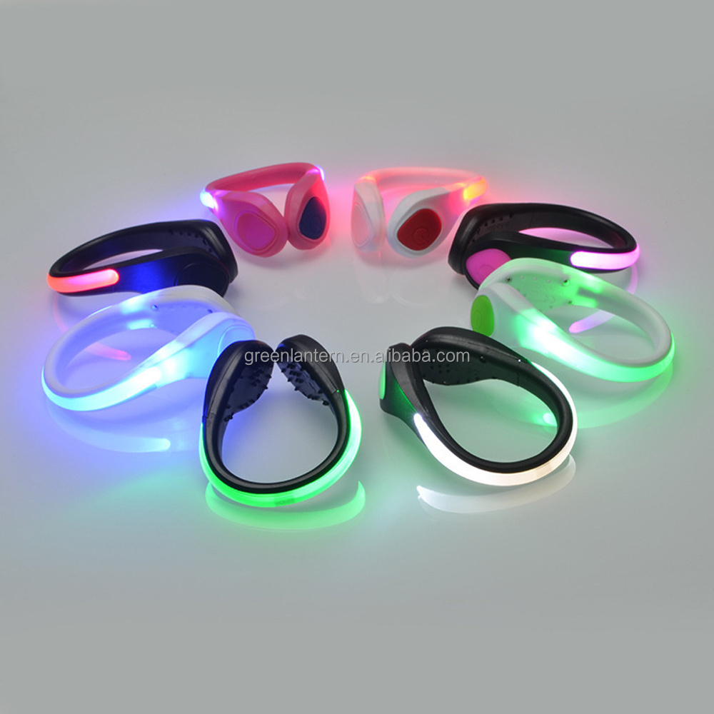 Battery Operated Running LED Shoe Light Decoration Flashing Luminous Shoe Heel Clip Lights for Walking at Night