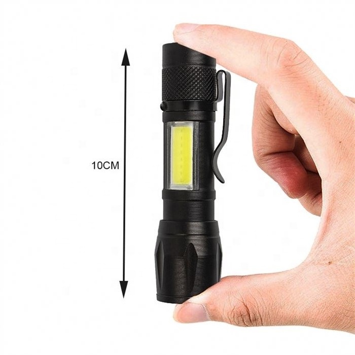 Built In Battery Zoom Focus Small Led Flashlight Rechargeable Penlight Waterproof