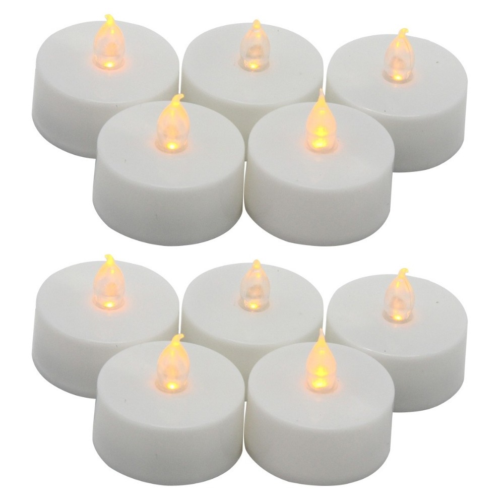 Wholesale Mini Plastic Flameless Candles lights Battery Operated Colorful Flickering Electric LED tea lights for Indoor Wedding