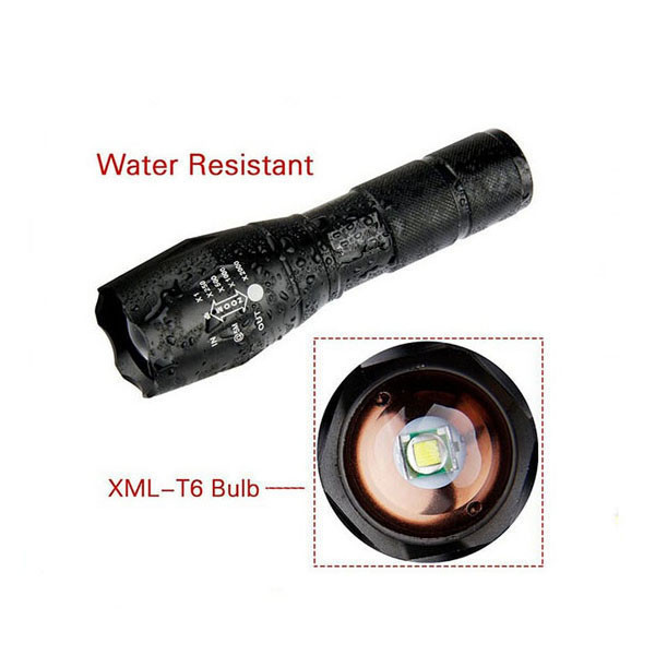 Super Bright Aluminum High Power XML T6 Rechargeable Tactical LED Flashlight