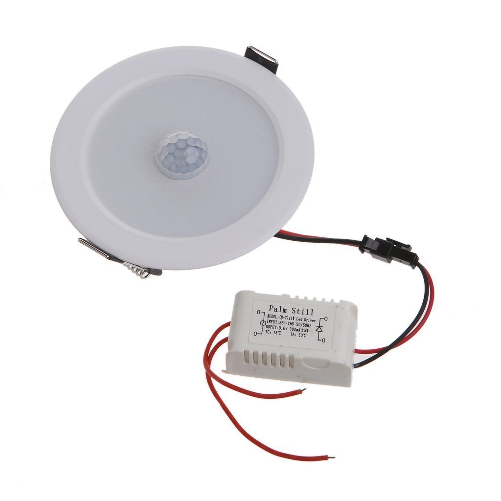 PIR Motion Sensor Downlight Recessed LED Ceiling Bulb Lamp AC85-265V 5W 7W 9W Warm White Spotlight for Hallway Bathroom