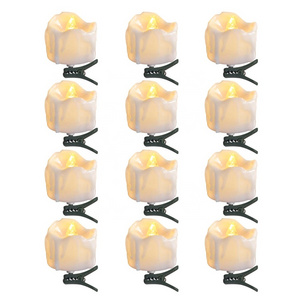 Electronic Flameless LED Candles Light Battery Operated  Warm Flash Flickering Smokeless Tealight for Holiday Birthday Wedding