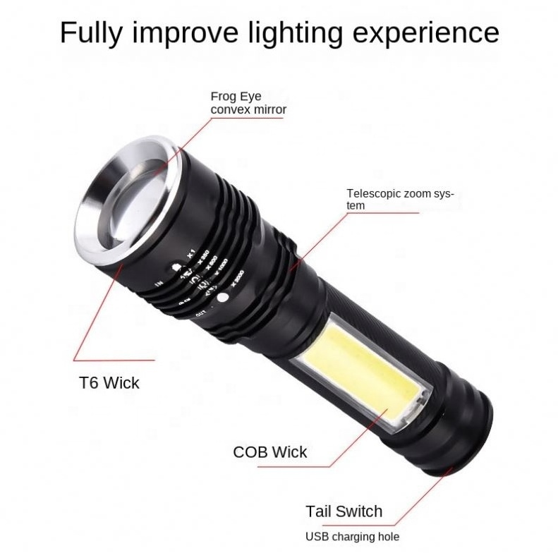 Factory 1000 Lumens 10000 Flashlights Torches Torch With Logo 6000k Daylight Alert Aluminum