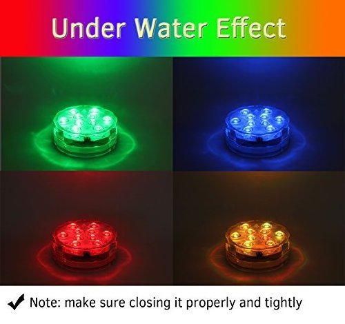 Hot sale LED Submersible Lights Battery Operated RGB changing underwater light with Remote Control Waterproof for swimming pool