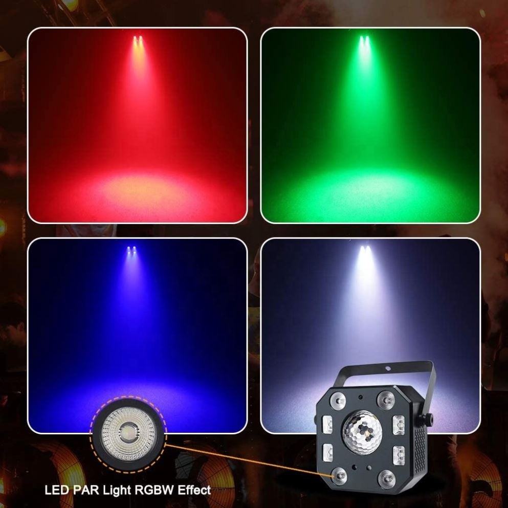 Super Bright 5 In 1 Magic Ball Led Par Strobe Light Uv Effect Remote Dmx Control Wedding Church Dj Disco Party Ball Laser Light