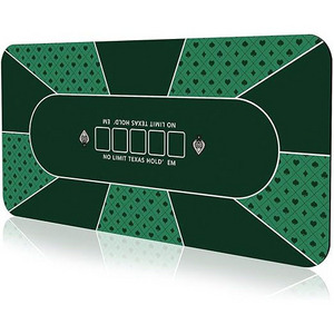 Factory Direct Sales Customized Design Rubber 3 Card Texas Poker Mat Poker Table Layout