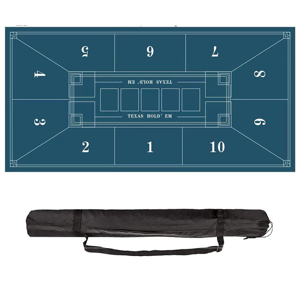 Waterproof Non Slip Custom Factory Luxury Rubber Texas Hold'Em Layout Felt Card Custom Made 2.3 Meter Poker Mat