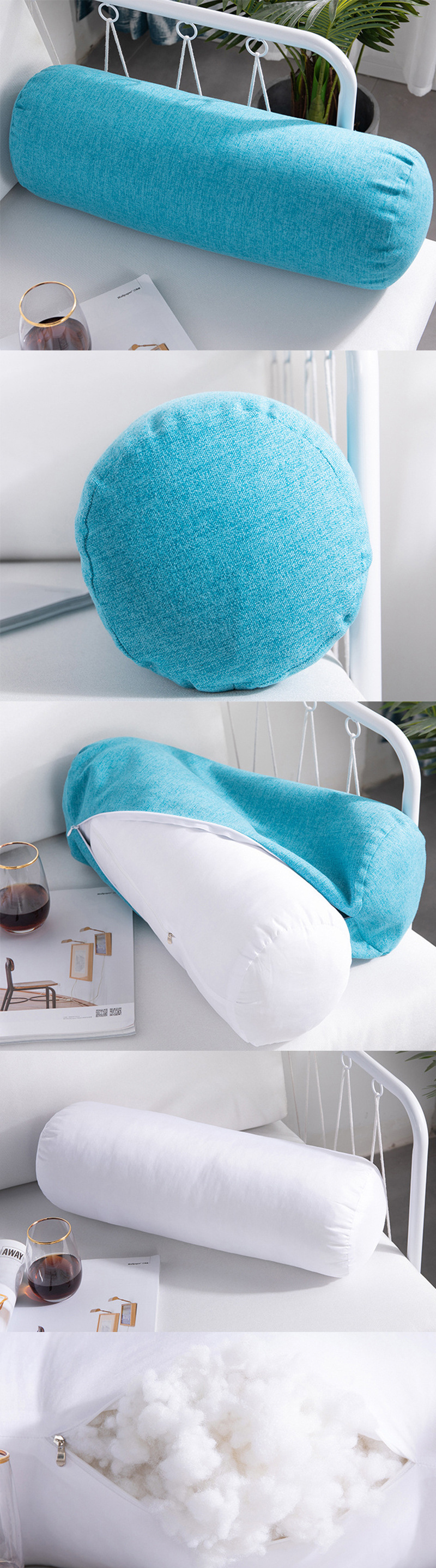 Wholesale Hot Sell Cylindrical Cotton Pillow Yoga Bolster And Meditation Cushions