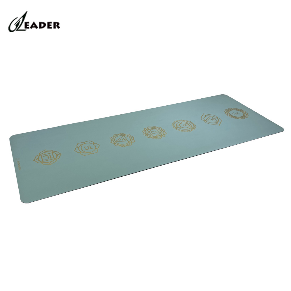 Taiwan Pu Leather Eco Friendly Natural Pu Mint Green Yoga Mat With Bag Wholesale