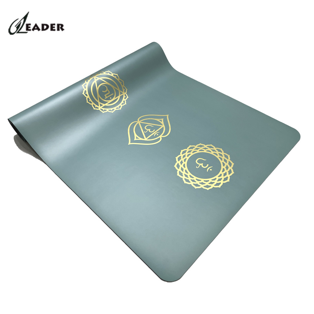 Taiwan Pu Leather Eco Friendly Natural Pu Mint Green Yoga Mat With Bag Wholesale