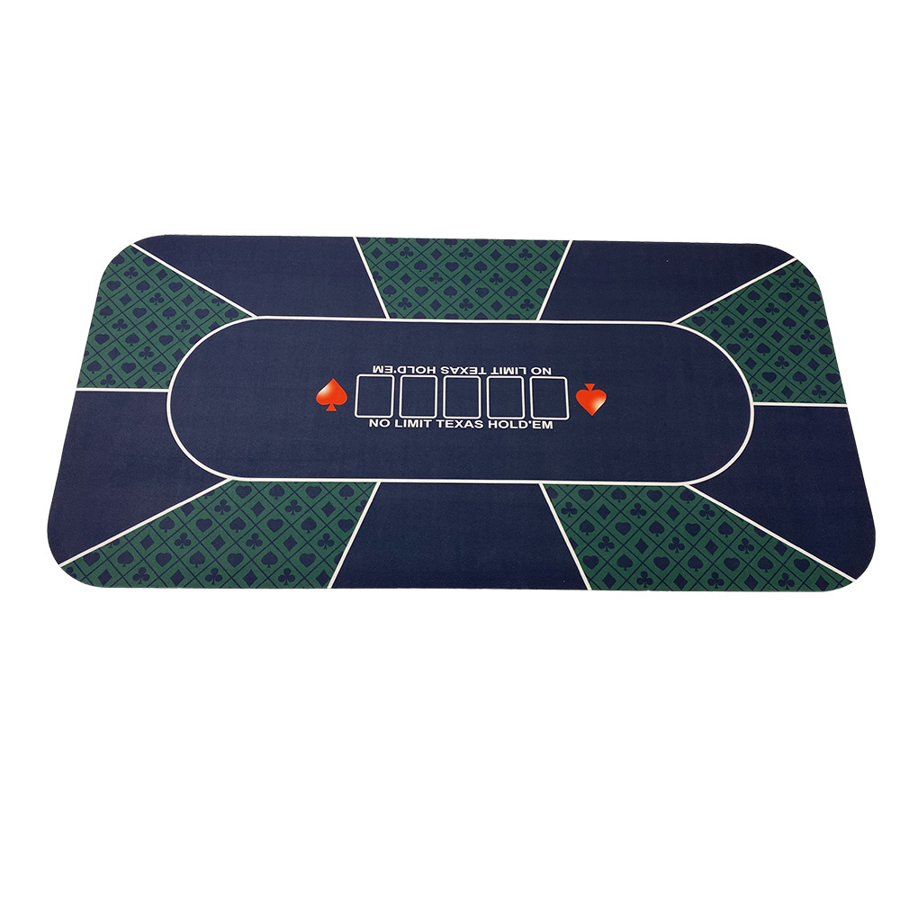 Impeccably Designed Custom Printing Anti Slip Blackjack Felt Poker Card Mat