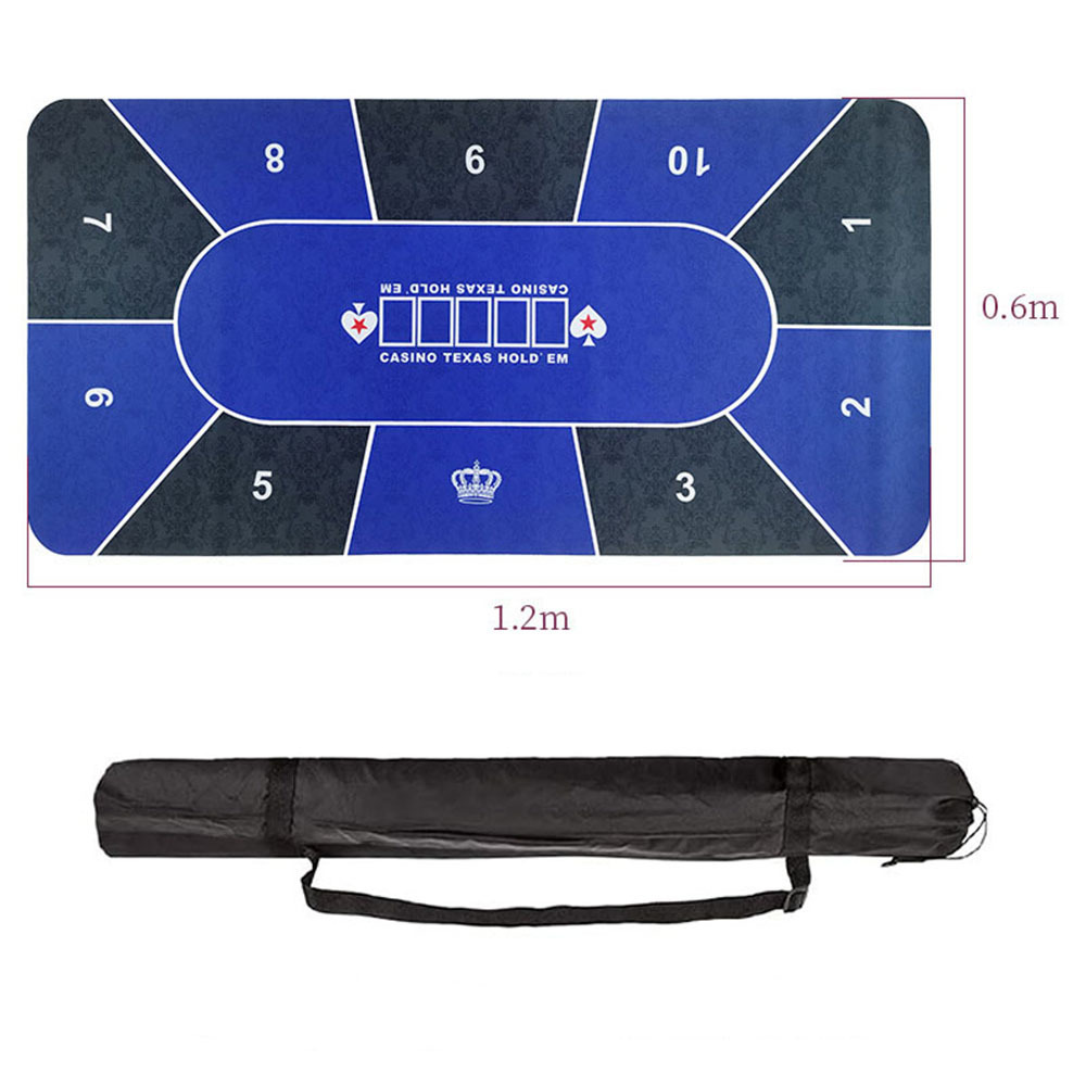 Waterproof Non Slip Custom Factory Luxury Rubber Texas Hold'Em Layout Felt Card Custom Made 2.3 Meter Poker Mat