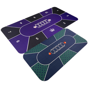 Impeccably Designed Custom Printing Anti Slip Blackjack Felt Poker Card Mat