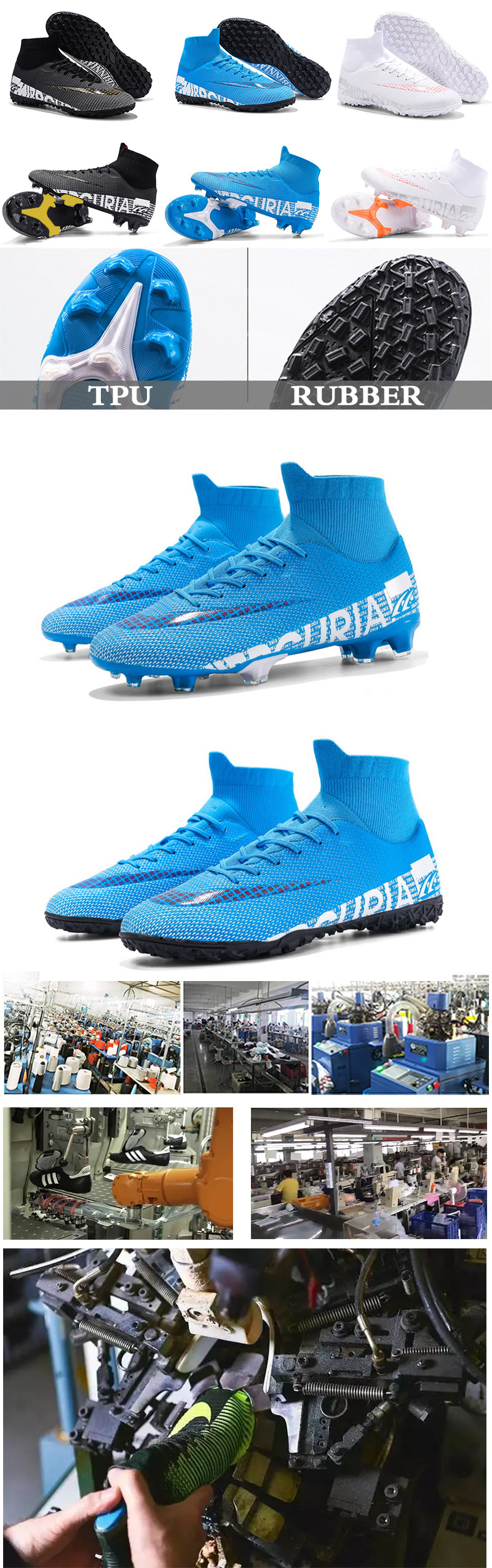 Profession Men Top Low Ankle Football Shoes Spikes Cleats Athletic Sneakers Soccer Boots