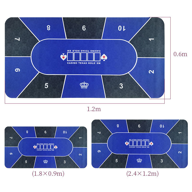 Portable Texas Gambling Game Playing Table Top Carpet Pad Poker Game Mat