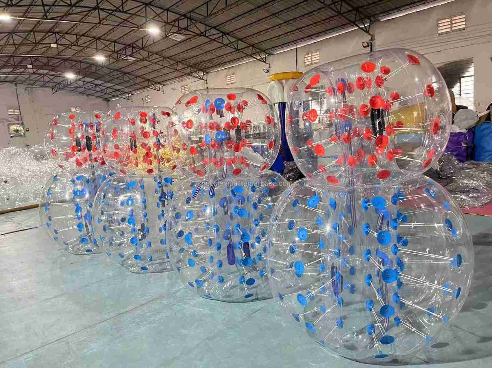 2024 Transparent inflatable body bumper ball for adult Factory Hot Selling Adult Tpu / PVC Body Zorb Bumper Ball Suit