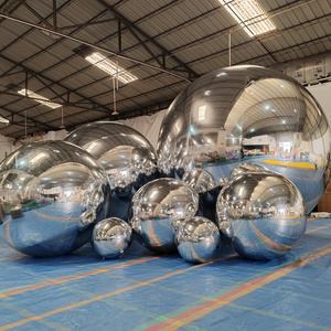 Giant Inflatable Mirror Ball For Christmas Wedding Party Decor - Silver Pvc Big Shiny Balls Inflatable Reflective Mirror Sphere