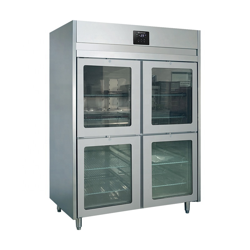 Wholesale Stainless Steel Commercial Display Fridge Glass Door Restaurant Fridge With Lock