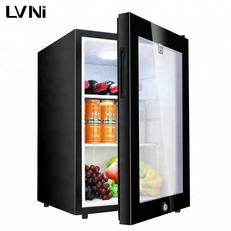 Factory Wholesale Portable 62L Mini Bar Fridge Glass Door Small Fridge With Lock