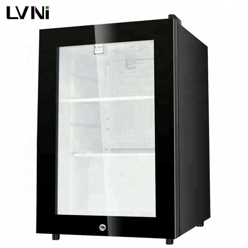 Factory Wholesale Portable 62L Mini Bar Fridge Glass Door Small Fridge With Lock