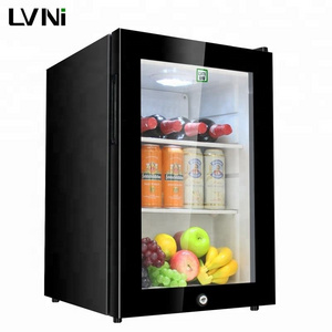 Factory Wholesale Portable 62L Mini Bar Fridge Glass Door Small Fridge With Lock