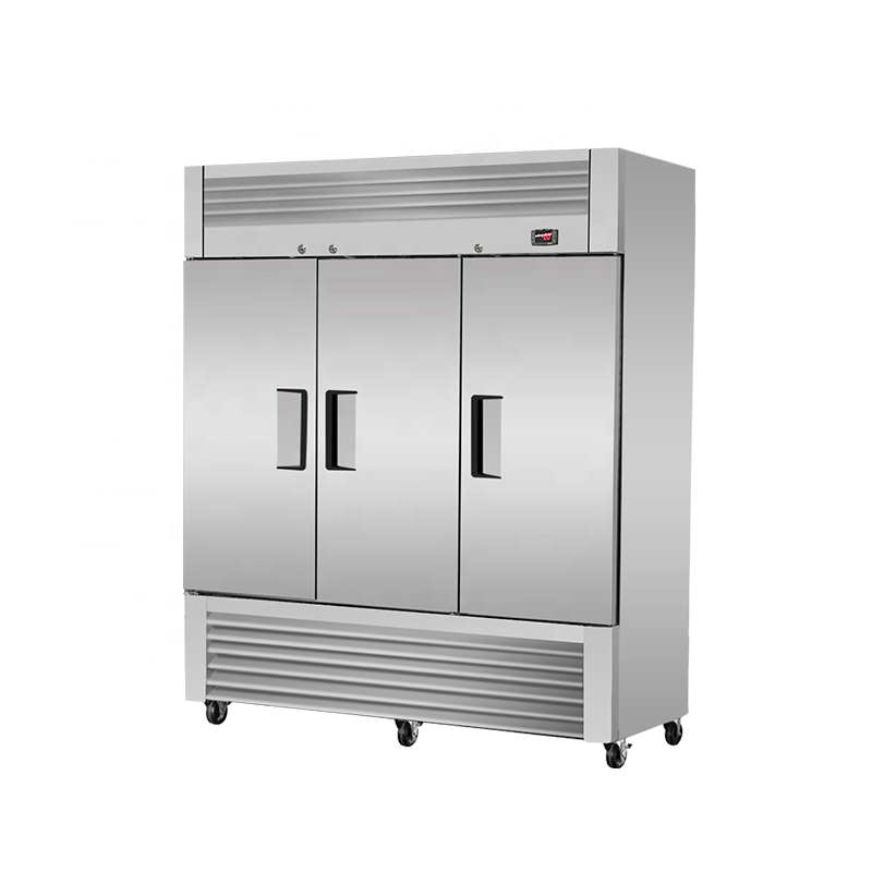 Commercial Hotel Kitchen Refrigerator Double Door Upright Freezer For Frozen Food