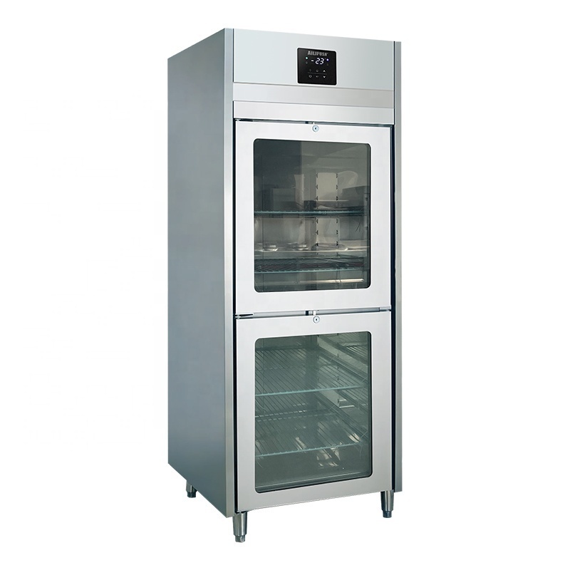 Wholesale Stainless Steel Commercial Display Fridge Glass Door Restaurant Fridge With Lock