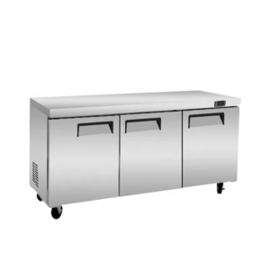 Commercial Stainless Steel Worktop Refrigerator Kitchen Bench Fridge Air-Cooled Undercounter Freezer