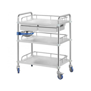 Hot Sell B610 Stainless Steel Assembled Medical Trolley Hospital Dressing Cart