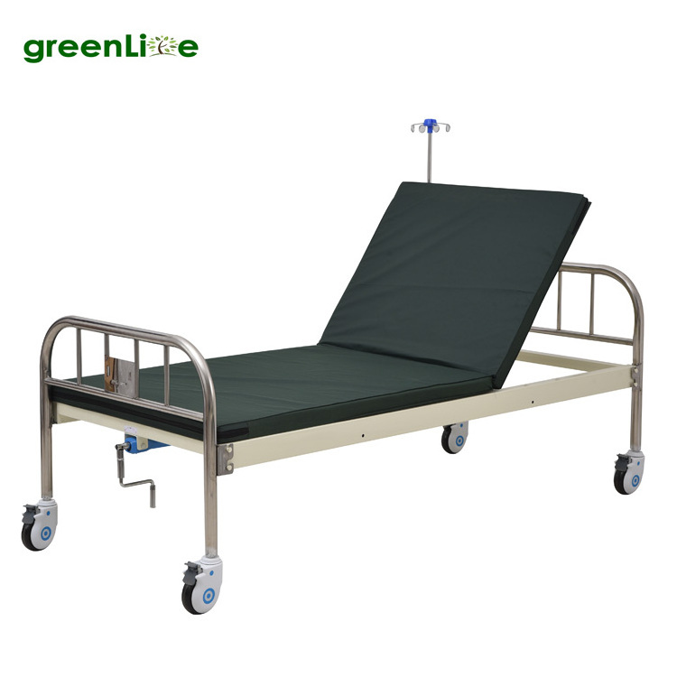 Tope sale Greenlife HB-M1-B31G Medical Hospital Furniture 1 Crank Hospital Bed for Clinic