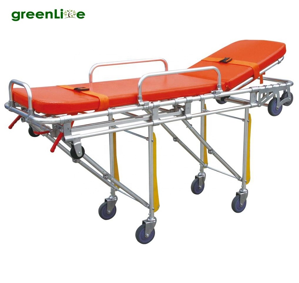 STR-3A Aluminum Alloy emergency folding ambulance stretcher used hospital beds for sale