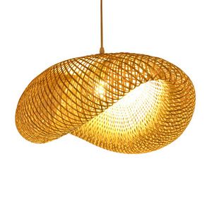 Ceiling lights are made of rattan material, new, unique design made in Vietnam Bamboo ceiling lamp for decoration