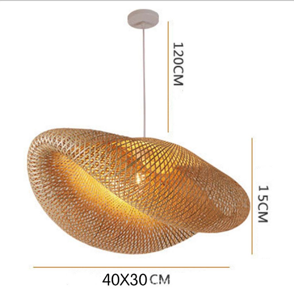 Ceiling lights are made of rattan material, new, unique design made in Vietnam Bamboo ceiling lamp for decoration