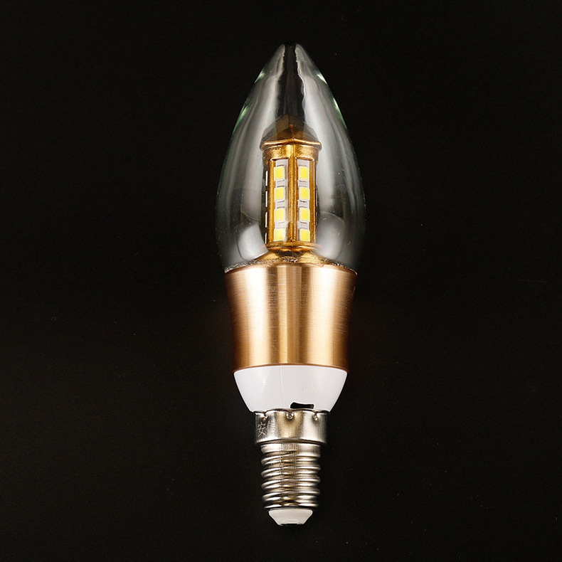 High lumen small screw e12 e14 candle bulb with tail led frost candle bulb smd candle warmer led light bulb