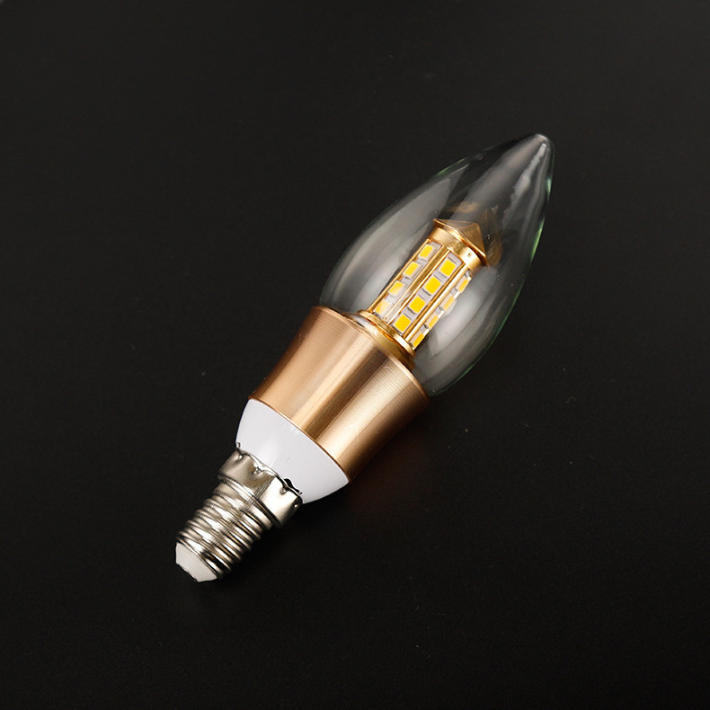 High lumen small screw e12 e14 candle bulb with tail led frost candle bulb smd candle warmer led light bulb